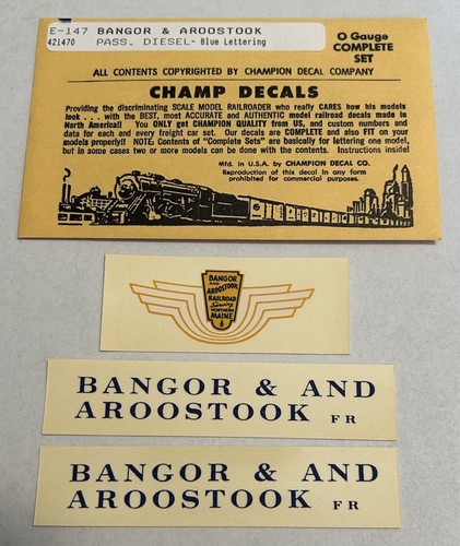 Champ decal bangor - o, decal-bangor